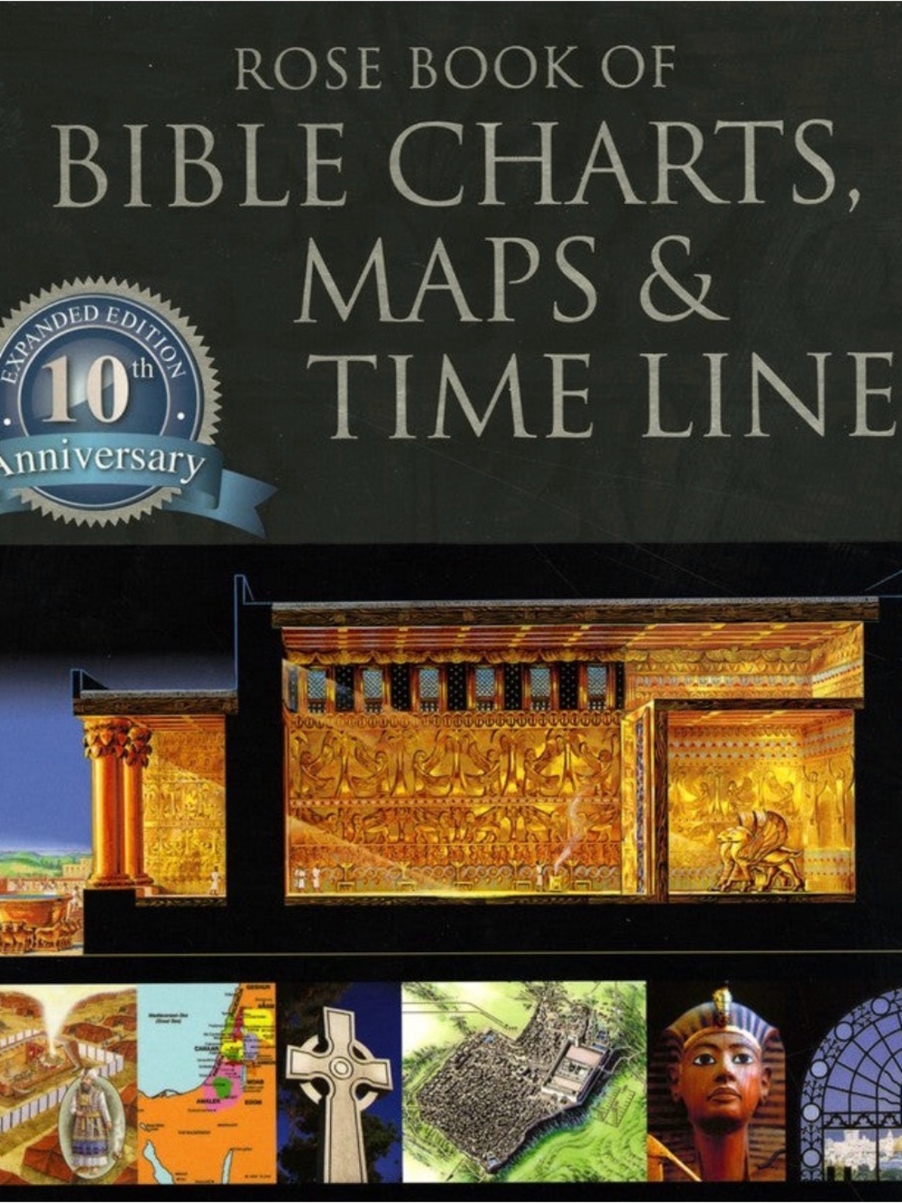 Bible Charts, Maps & Time Line Notebook - Black and Gold
